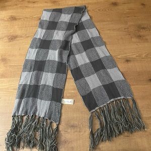 Grey Check Scarf
